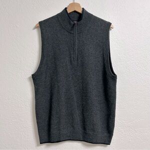 John W. Nordstrom 100% Italian Cashmere Quarter Zip Sweater Vest, Size M
